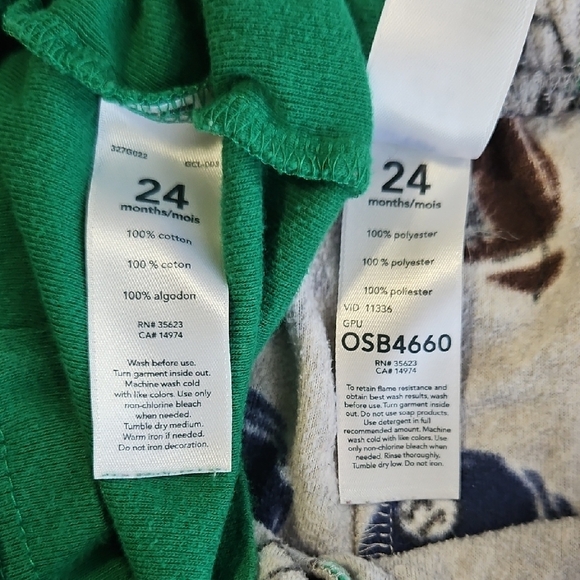 Carter's Green "Daddy's Champion" Football Pajama Set 24M - Picture 10 of 10